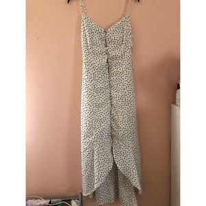 White polka dot dress